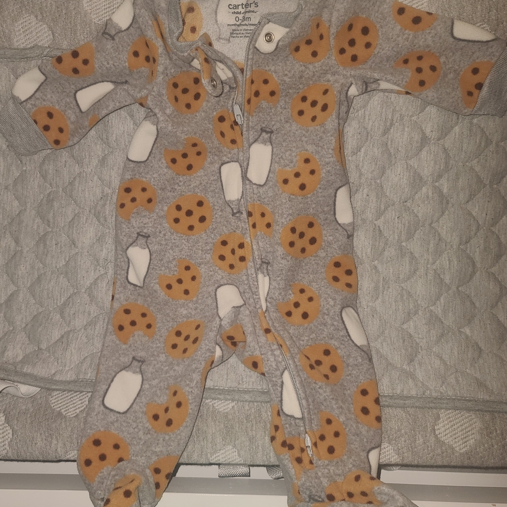 Carter's Gray Milk & Cookie Sleeper 0-3